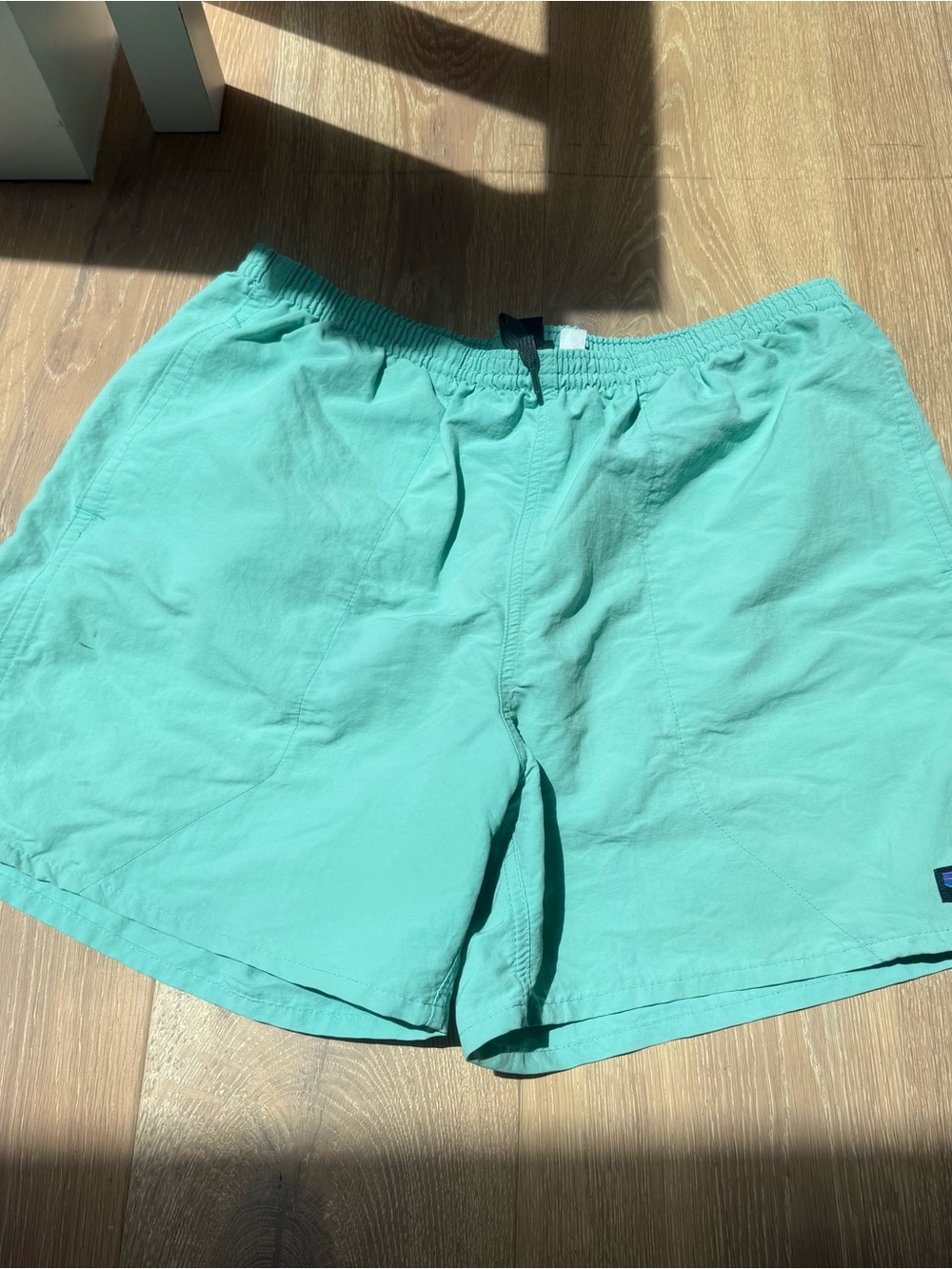 Patagonia Men's Swim Trunks in Light Aqua